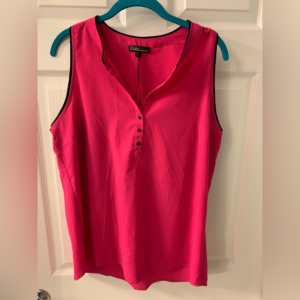 Delia Pink Magenta Black Tank Size L